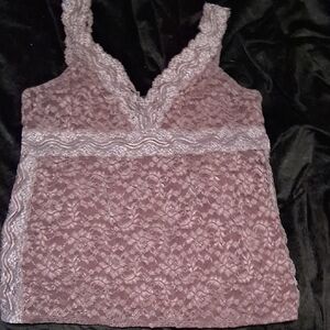 Moda International Purple Lace Tank Top